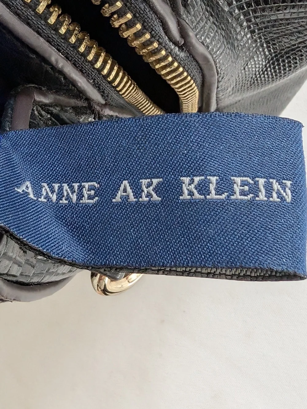 Anne Klein Black Leopard Print Satchel/Crossbody